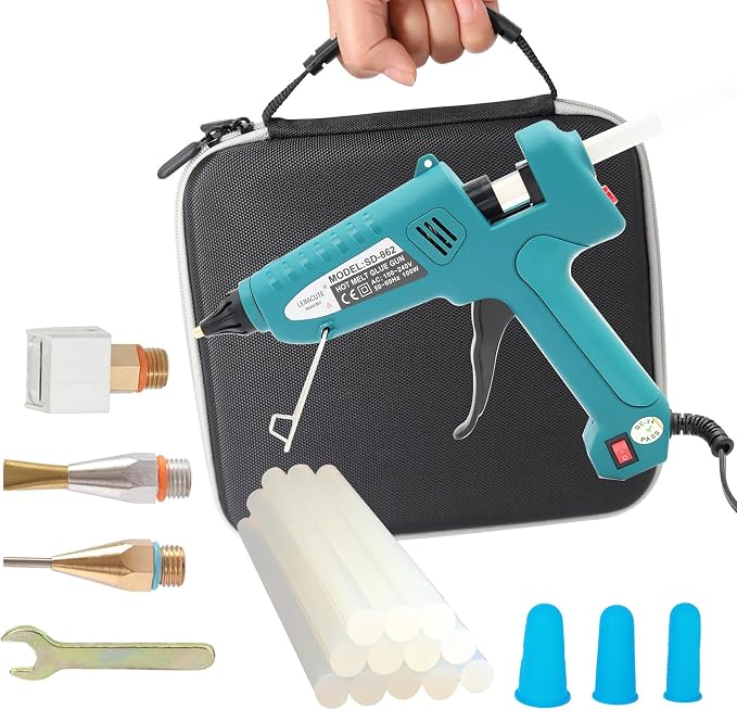 Professional Hot Glue Gun Kit, Full Size, by LEBACUTE