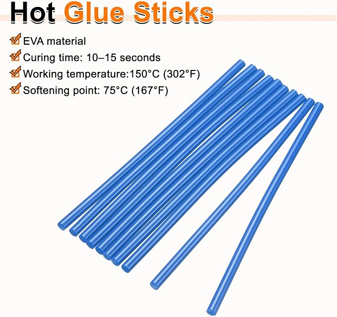 HARFINGTON 10pcs Hot Glue Sticks 0.28" Dia x 11.81" Long EVA Mini Hot Melt - Image 4