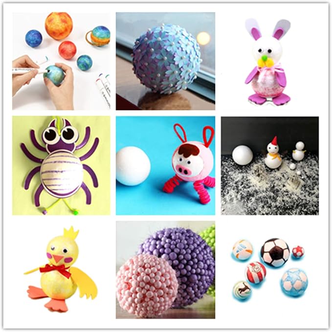 Crafjie Craft Foam Balls 2.75 Inches in Diameter 20-Pack, Smooth Polystyrenets - Image 5