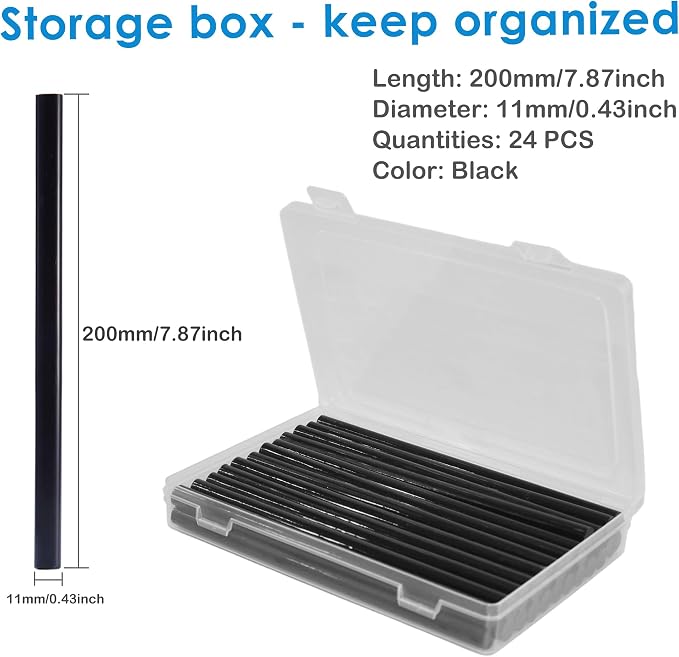 Hot Glue Gun Sticks: Black Full Size 0.43" X 7.9" - Image 6