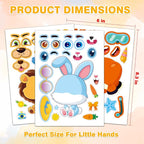 Aowplc 48 Pcs Make-a-Face Sticker Sheets - Image 5
