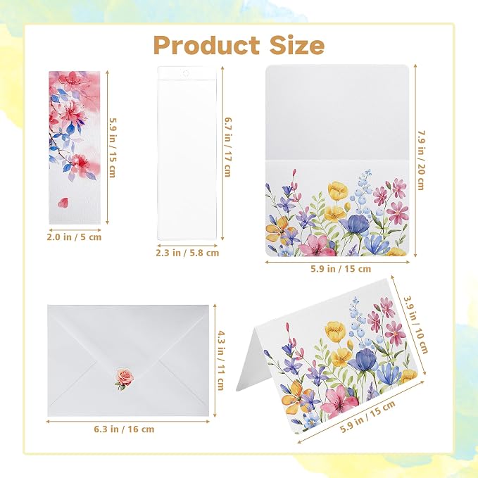 152 PCS Blank Watercolor Cards & Bookmarks Kit, 140lb/300gsm Cotton Paper - Image 4