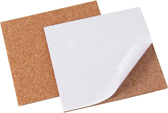 Arroyner 110 Pack Self Adhesive Cork Squares and Round DIY Adhesive Cork Board - Image 3