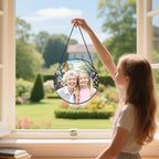 Personalized Grandma Stained Glass Suncatcher, Custom Photo Stained Glass - Image 5