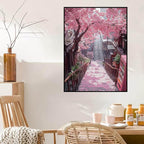 Flowers Diamond Art Kits for Adults, Full Drill Pink Diamond Painting Kits for - Image 3