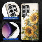 for Samsung Galaxy S25 Ultra Case, Sunflowers Bees Pattern Glossy 2 in 1 - Image 6