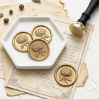 UNIQOOO 3D Embossed Relief Hydrangea Flowers Wax Seal Stamp - Image 2