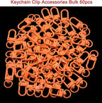 Keychain Clasp Keychain Clip Accessories Bulk 60pcs Colorful Lobster Claw Clasps - Image 2