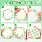 240 PCS Hexagon Piecing Paper Templates, 1.5" White Paper templates, Quilting - Image 6
