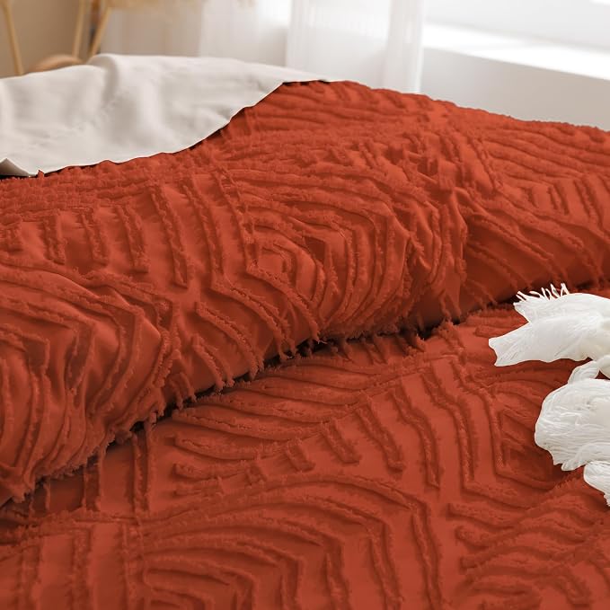 Andency Comforter King Size Set Burnt Orange, Terracotta Boho Fall Lightweight - Image 5