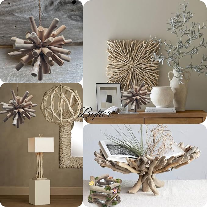 Driftwood for Crafts, 4.7 Inch Long 0.4-0.8 Inch in Diameter Driftwood Sticks - Image 3