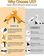 Mini Hot Glue Gun with 30 Glue Sticks, Precision Glue Flow, Extra-Long 55" Cord - Image 5