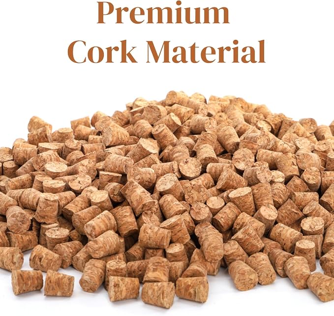 Eorbow 500 Packs Small Cork Stoppers, Mini Tapered Bottle Plugs, Reusable Glass - Image 5