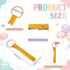 Wavyknot 50 Pcs PU Leather Keychain Blanks Bulk Laser Engraving Blanks Keychain - Image 2