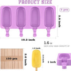 Sakolla 3 Pcs 4 Cavity Popsicle Silicone Molds - Image 2