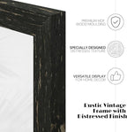 puthiac 5x7 Rustic Farmhouse Picture Frame, Swamp Black, 1 Pack | Distressed - Image 3