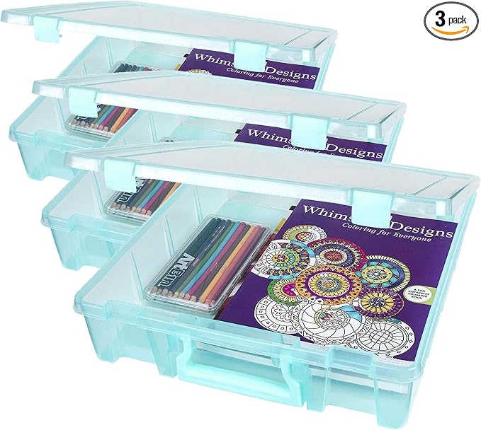ArtBin 6955AA Super Satchel Compartment Box Clear Craft Organizer Storage Case by ArtBin