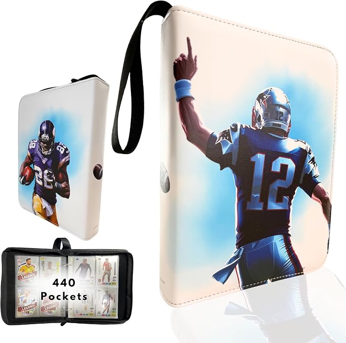 Football Card Binder – 440 Pockets, Waterproof Trading Card Album by Rucher
