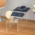 HIIMIEI Clear Acrylic Display Risers 2 Sets, 3-Tier Risers Stands Showcase - Image 6