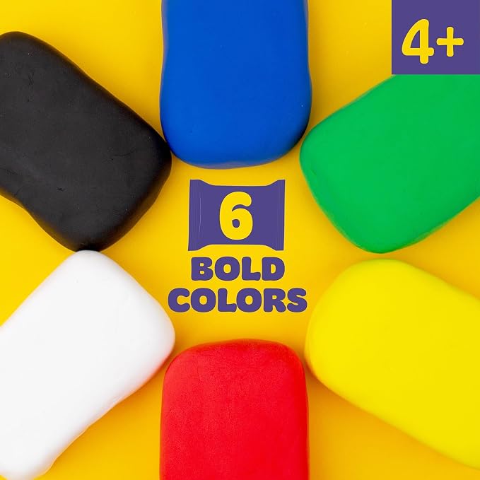 Play-Doh Brand Air Dry Clay, 6 Vibrant Clay Colors, Soft & Ultra Light Modeling - Image 2