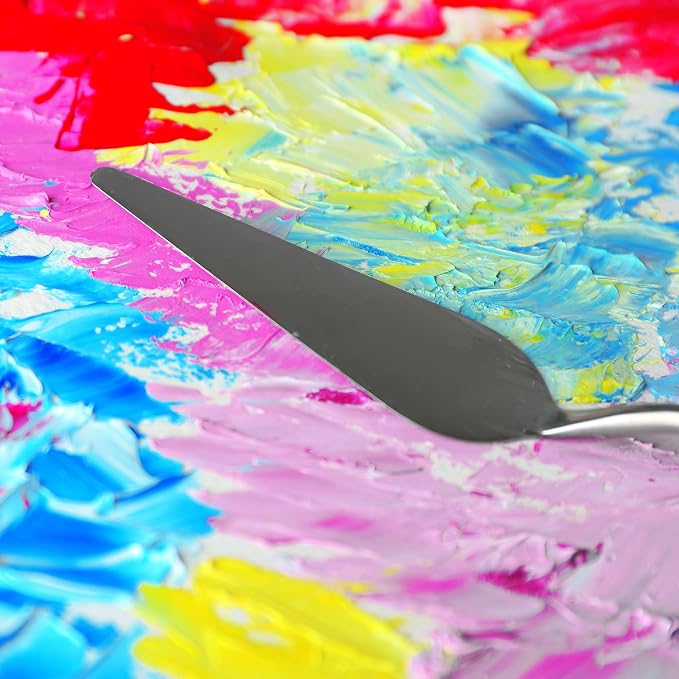 HARFINGTON 5pcs Painting Palette Knife Set Stainless Steel Pointy Flat Art - Image 7