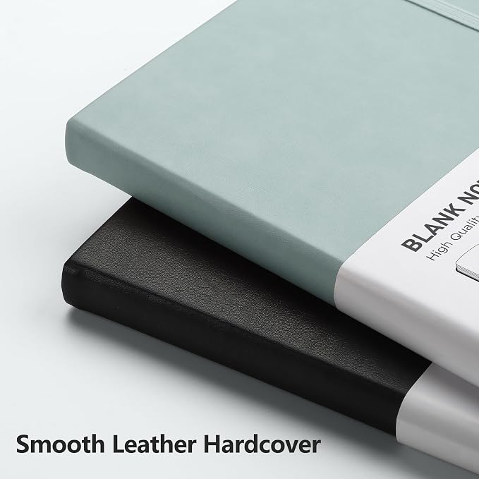 RETTACY Blank Journal Notebook, 192 Pages, A5 Medium Size | Leather Hardcover - Image 4