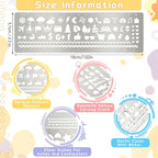 Chinco 4 Pieces Stencils Metal Journal Template 7.1 x 2.3 Inch Bookmark Ruler - Image 2