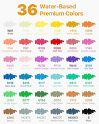 JusArt 36 Colors Acrylic Paint Markers - Image 7