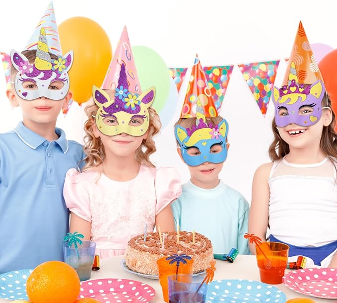 Fennoral 6 Pack Unicorns Masks Craft - Image 5