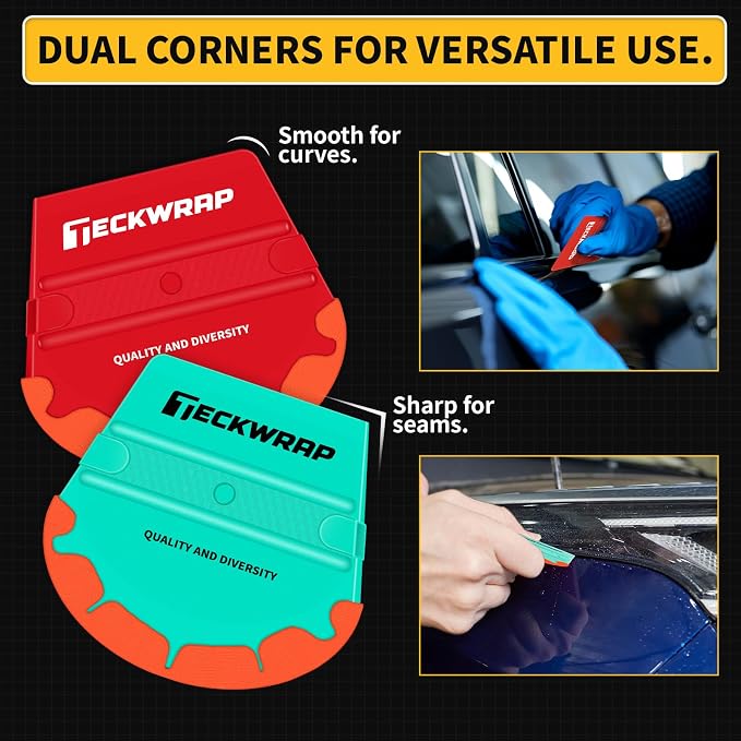 TECKWRAP Felt Squeegee for Vinyl Wrap Window Tint -Fan Shape, Soft/Med/Hard | - Image 6