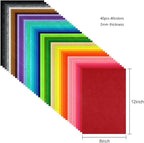 Premium Felt Fabric Sheets, 40 Pack, 8 x 12 Inches, 2mm Thickness - Image 2