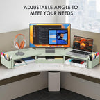 OPNICE Desk Organizers and Accessories, Dual Monitor Stand Riser - Image 5