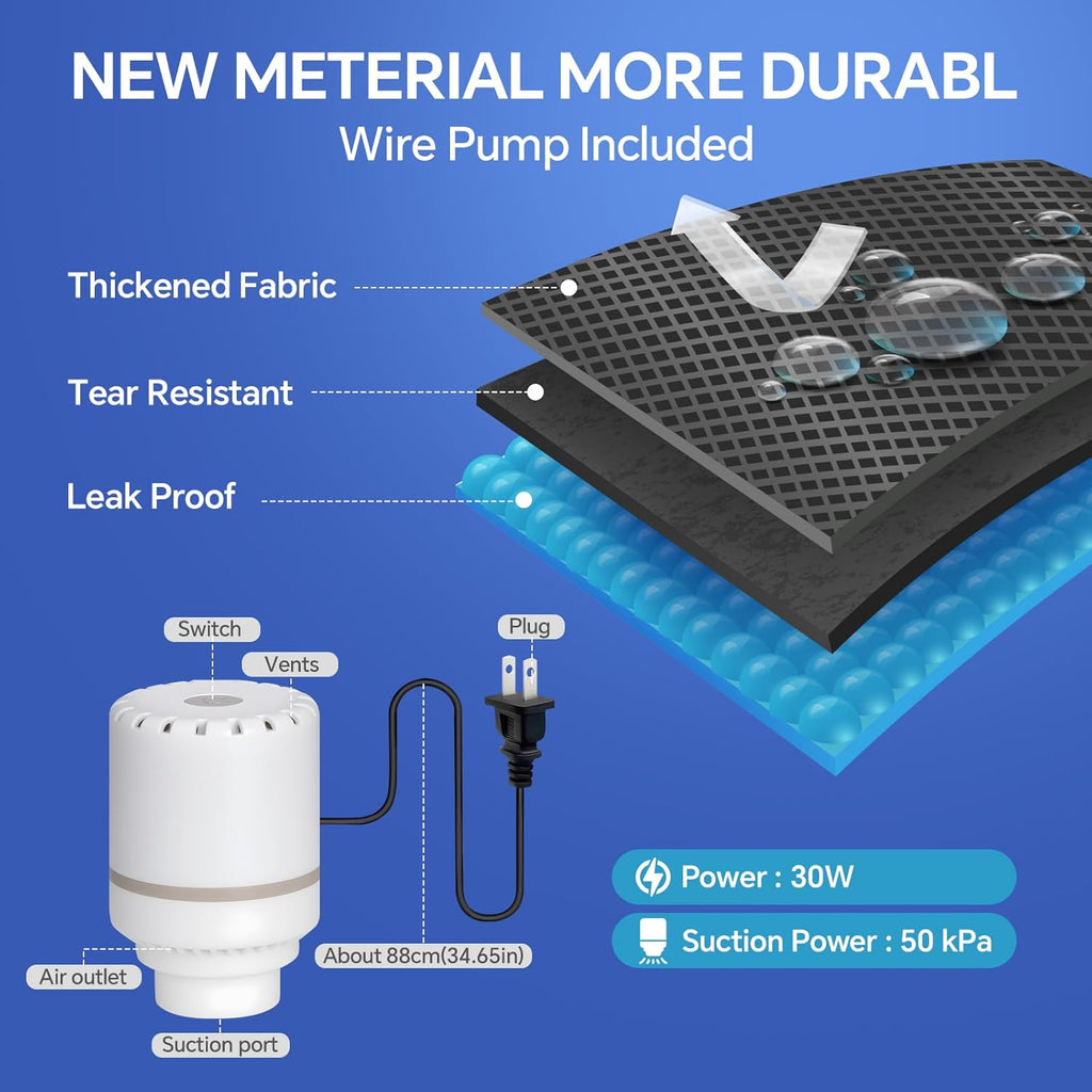 Heavy Duty Space Saver Vacuum Storage Bags with Pump & Smart Storage App, Reusable Oxford Fabric Vacuum Seal Bags for Bedding, Clothing, Blankets, Comforters & Travel Luggage(12 Pack)