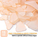 Keedolla Tumbled Sea Glass for Crafts - 15 OZ Flat Frosted Seaglass Pieces for - Image 2