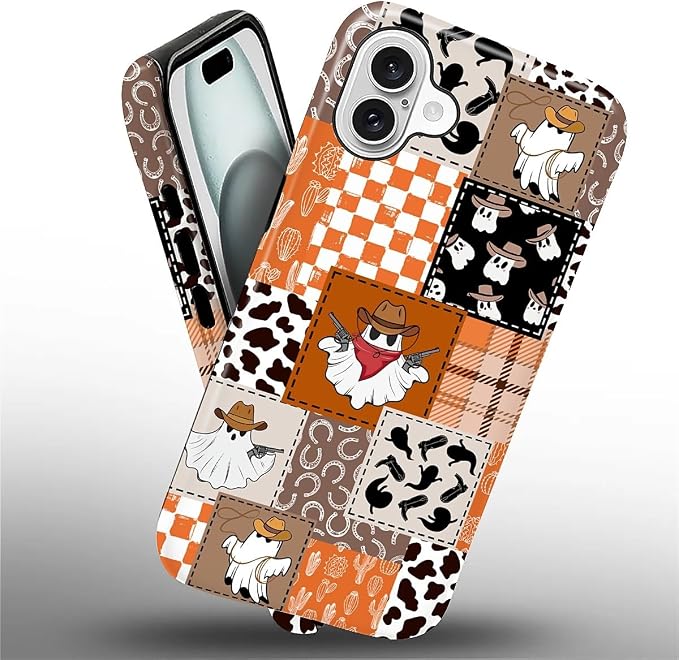 Case for iPhone 16, Scratch Resistant Hybrid Double Layer Hard Shell，Halloween - Image 4