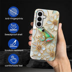 for Samsung Galaxy S26+ Case, Stained Glass Frog Flowers Pattern Glossy 2 in 1 - Image 4
