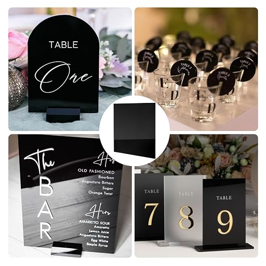 5 Pack 12x12 Inch Black Mirrored Acrylic Sheets, 1/8 in Thick | Mirror Acrylic - Image 5