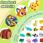 ywevyezc 52 Pcs 3D Printed Animals Set, Flexible Articulated Mini Sea Animal - Image 3