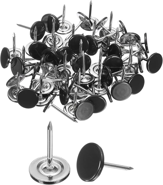 uxcell 150Pcs Upholstery Tacks, 11mmx17mm Flat Head Thumb Tack Decorative by uxcell