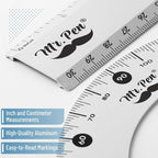 Mr. Pen- Metal Geometry Kit, 4 Pack, 45° & 30°/60° Set Squares | 6" Protractor - Image 4