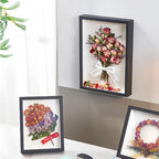2 Pack 6x8 Shadow Box Frame，HD Glass Wooden Black Hollow Photo Frame, Seashell - Image 3