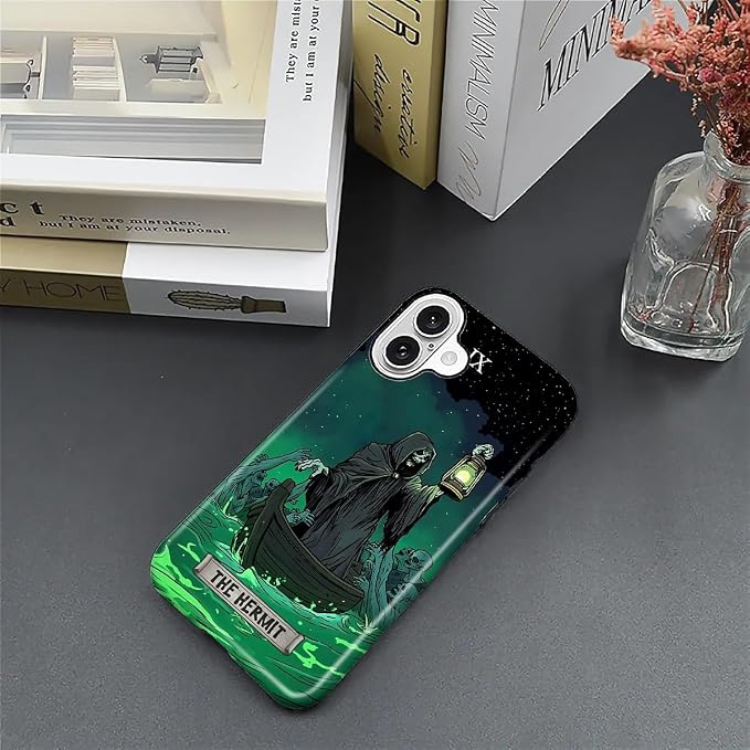 ZHEGAILIAN Case for iPhone 16, The Hermit Night Skull Durable Shockproof - Image 3