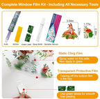 Countewol Privacy Window Films Stain Glass Cling No Glue Anti-UV Window Sticker - Image 9