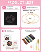 TINDTOP Embroidery Kit for Beginners Adult, Fox Embroidery Kit | Include - Image 2