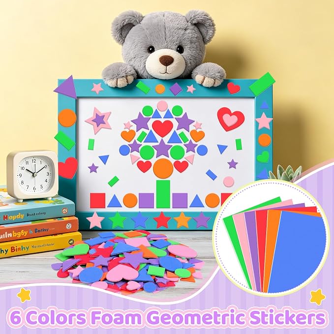 600Pcs Foam Stickers Foam Shape Stickers - Image 5
