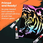 Chalkola Black Canvas Panels 8x10 inch - Image 6