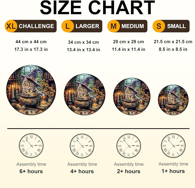 KAAYEE Wooden Puzzles for Adults, 3D Visual Effect Magic Feline Cat Wooden - Image 8