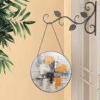 Grey and Yellow Abstract Art Painting Printed 4in（10cm） Glass Sunspot, Suitable - Image 6
