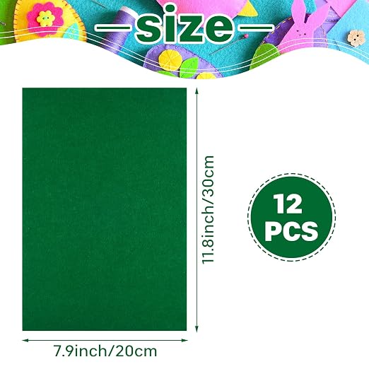 Morcheiong 12 Pcs Self Adhesive Felt Sheet Soft Felt Sheets - Image 2