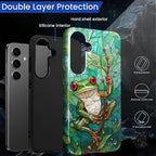 for Samsung Galaxy S24 Plus Case, Frog Stained Glass Pattern Glossy 2 in 1 - Image 3